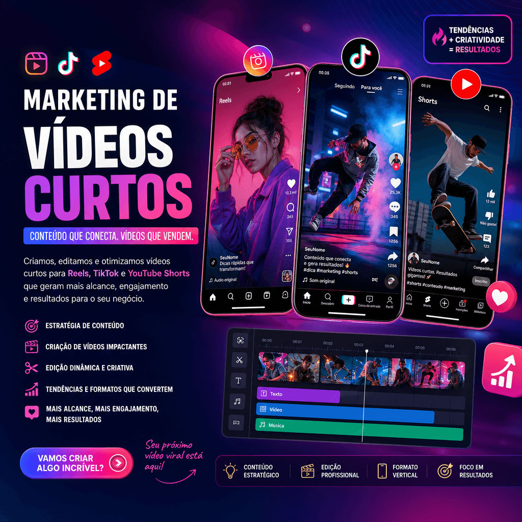 Imagem de capa do artigo: Short Videos in Marketing: Reels, TikTok, and Shorts in 2026 Imagem de capa do artigo: Short Videos in Marketing: Reels, TikTok, and Shorts in 2026