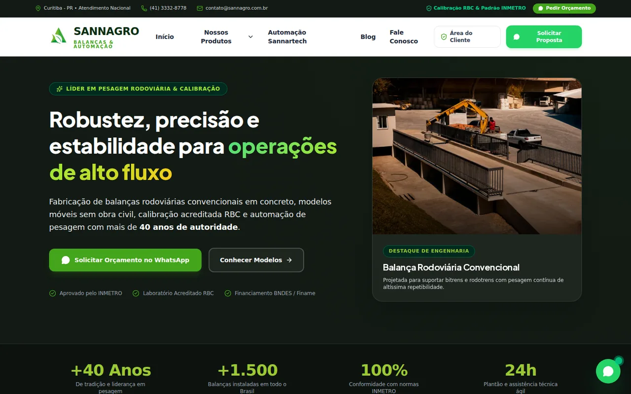 Sannagro — case de criação de sites Site Sannagro desenvolvido pela Agência Kaizen