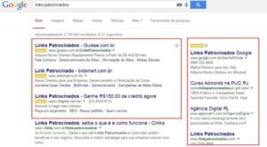 Example of Sponsored Links