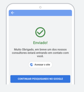 Lead Ads Extension Message Confirmation