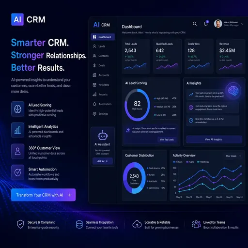 Imagem de capa do artigo: CRM with AI: How to Choose and Integrate in 2026 Imagem de capa do artigo: CRM with AI: How to Choose and Integrate in 2026